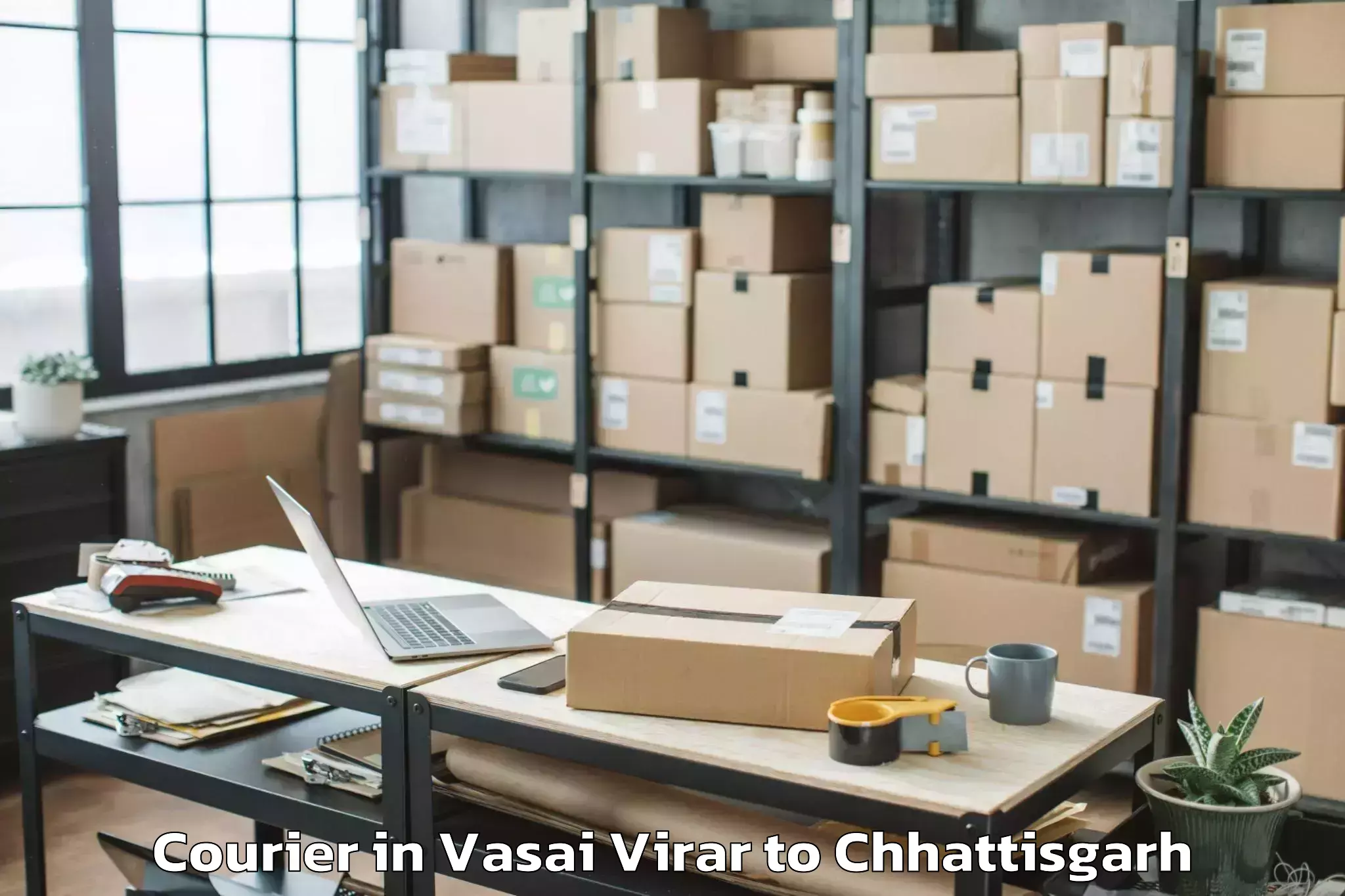 Book Vasai Virar to Dharamjaigarh Courier Online